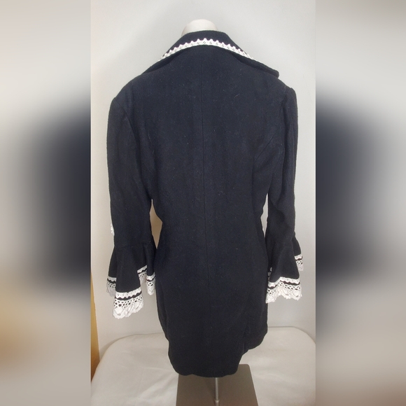 Chloé Size 4 Vintage Black Wool Cotton Blend Fabric - Picture 3 of 12